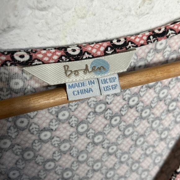 Boden Women's Patterned Surplice Cressida Jersey Dress with Pockets 6 Petite - Picture 5 of 9